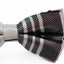 Boys White & Black Plaid Patterned Bow Tie