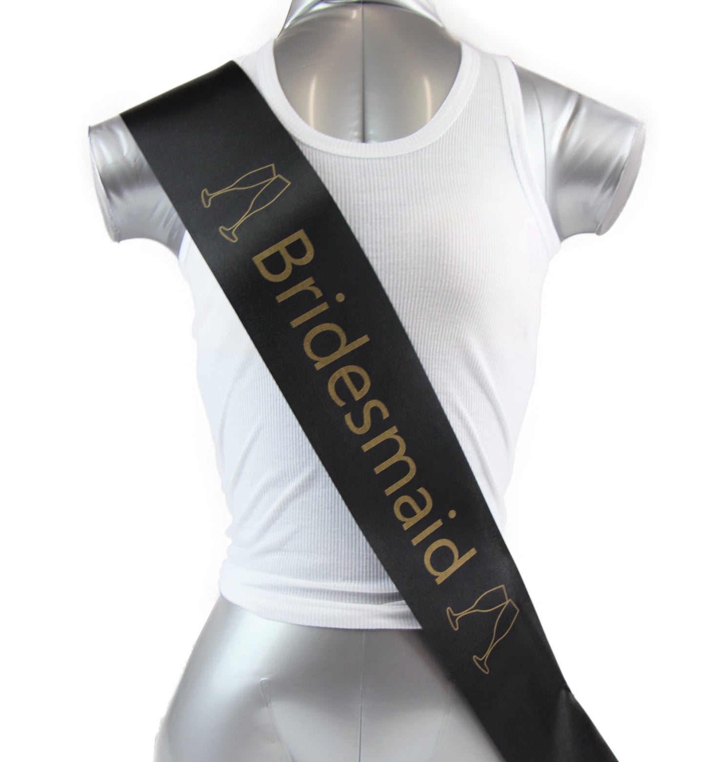 Bridal Hens Night Sash Party Black/Gold - Bridesmaid