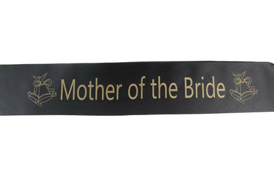 Bridal Hens Night Sash Party Black/Gold - Mother Of The Bride