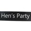 Bridal Hens Night Sash Party Black/Silver - Hen's Party