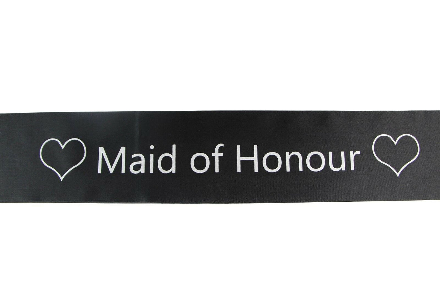 Bridal Hens Night Sash Party Black/Silver - Maid Of Honour