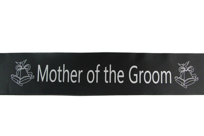 Bridal Hens Night Sash Party Black/Silver - Mother Of The Groom