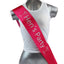 Bridal Hens Night Sash Party Bride Maid Of Honour Bridesmaid Groom Mother Sashes