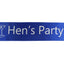 Bridal Hens Night Sash Party Electric Blue/Silver - Hen's Party