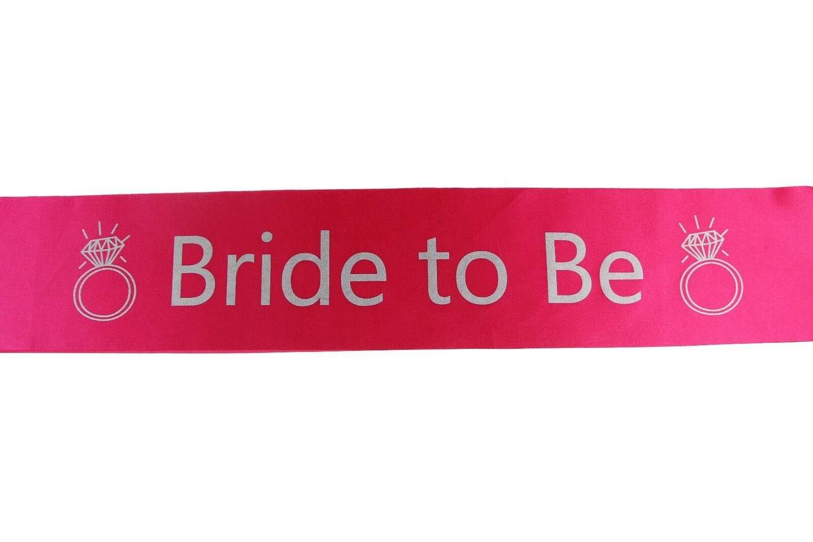 Bridal Hens Night Sash Party Hot Pink/Silver - Bride To Be
