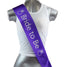 Bridal Hens Night Sash Party Purple/Silver - Bride To Be