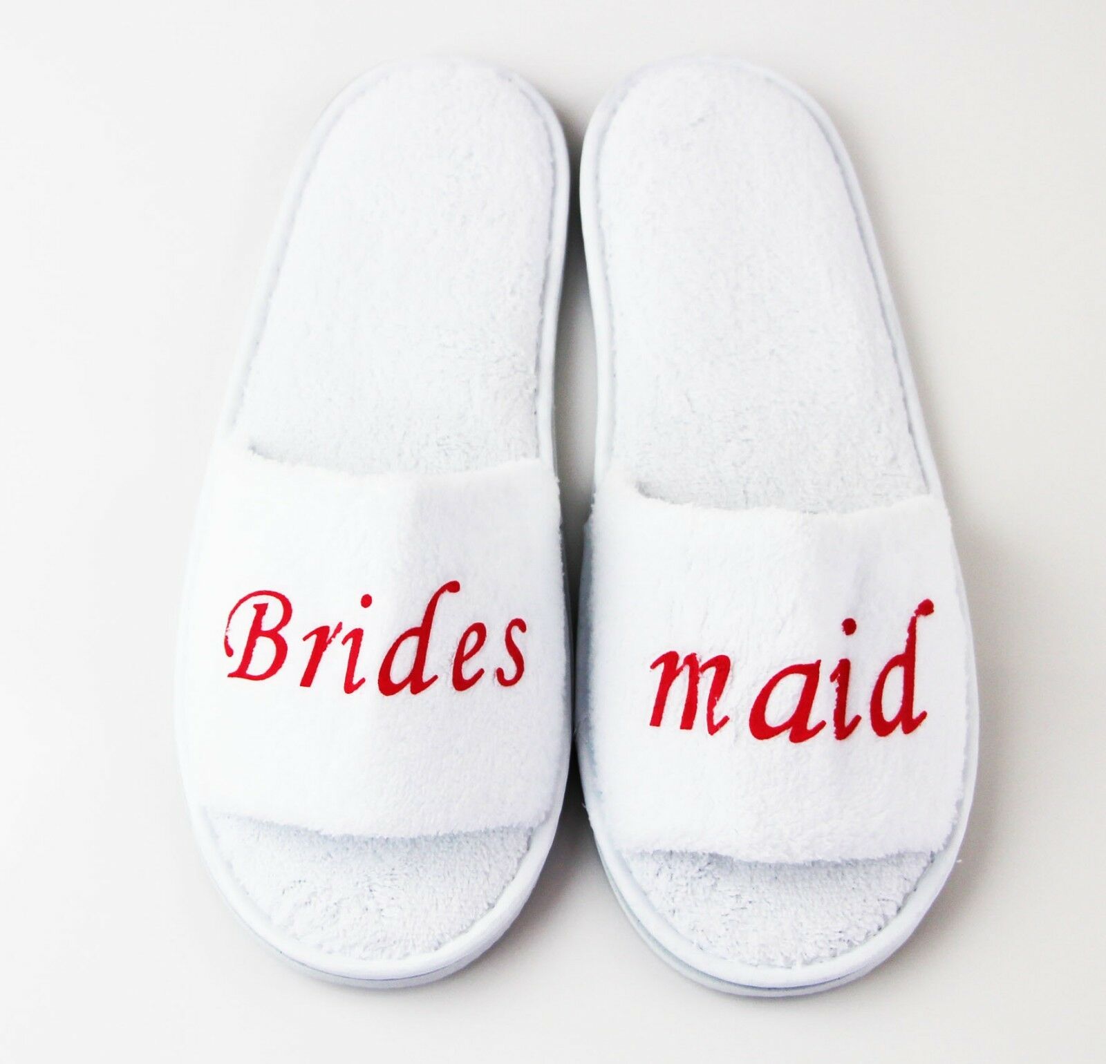 Bridal Slippers Bride To Be Bridesmaid Maid Of Honour Wedding White Pink Gold