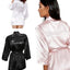 Bride Bridesmaid Robes Bridal Party Robe Wedding Hens White Pink Black