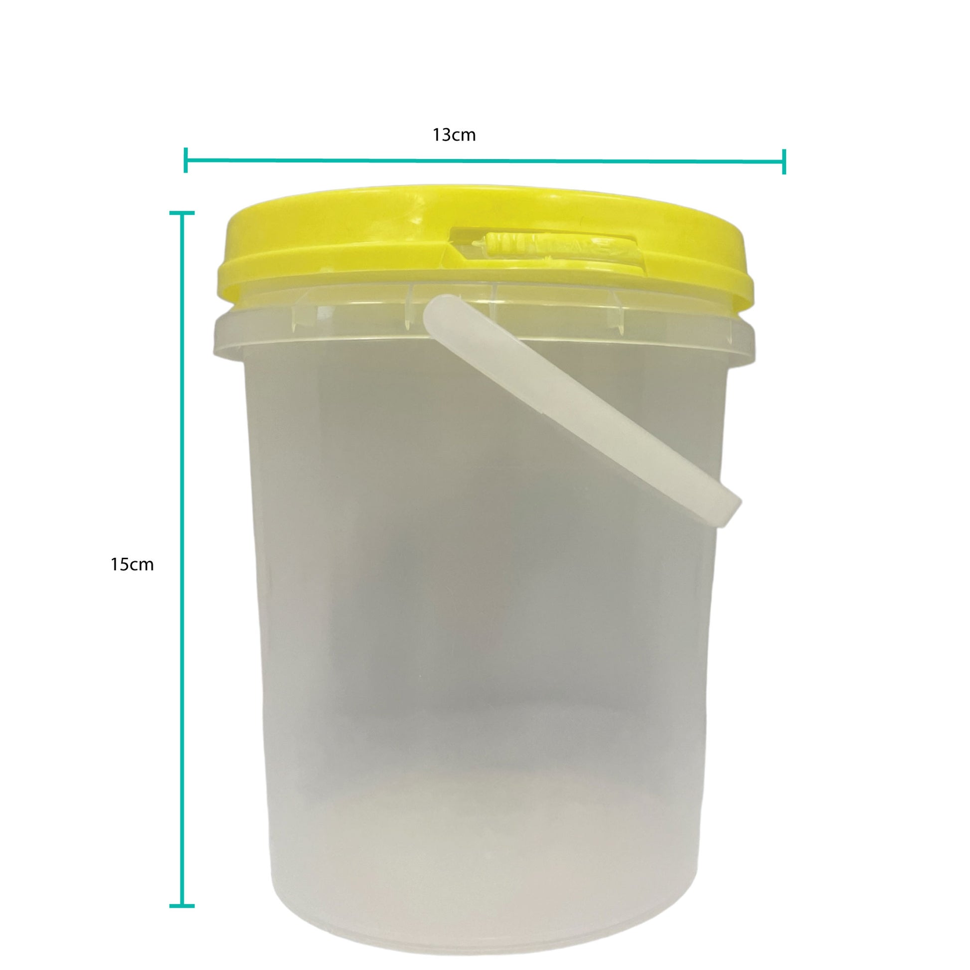 Bulk 10 x 1.2L Empty Honey Bucket with Lid - 1.5Kg Clear Tamper Proof Plastic Tub