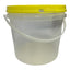 Bulk 10 x 2.2L Empty Honey Bucket with Lid - 3Kg Clear Tamper Proof Plastic Tub