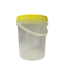 Bulk 100 x 1.2L Empty Honey Bucket with Lid - 1.5Kg Clear Tamper Proof Plastic Tub
