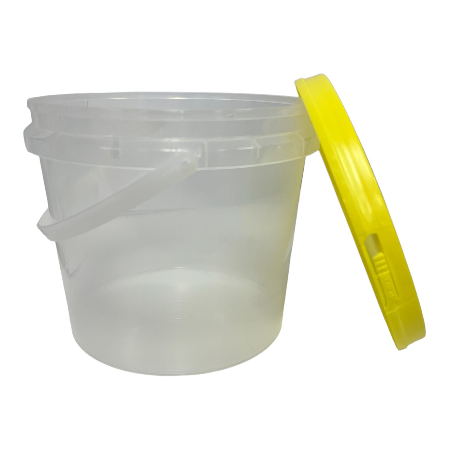 Bulk 100 x 2.2L Empty Honey Bucket with Lid - 3Kg Clear Tamper Proof Plastic Tub