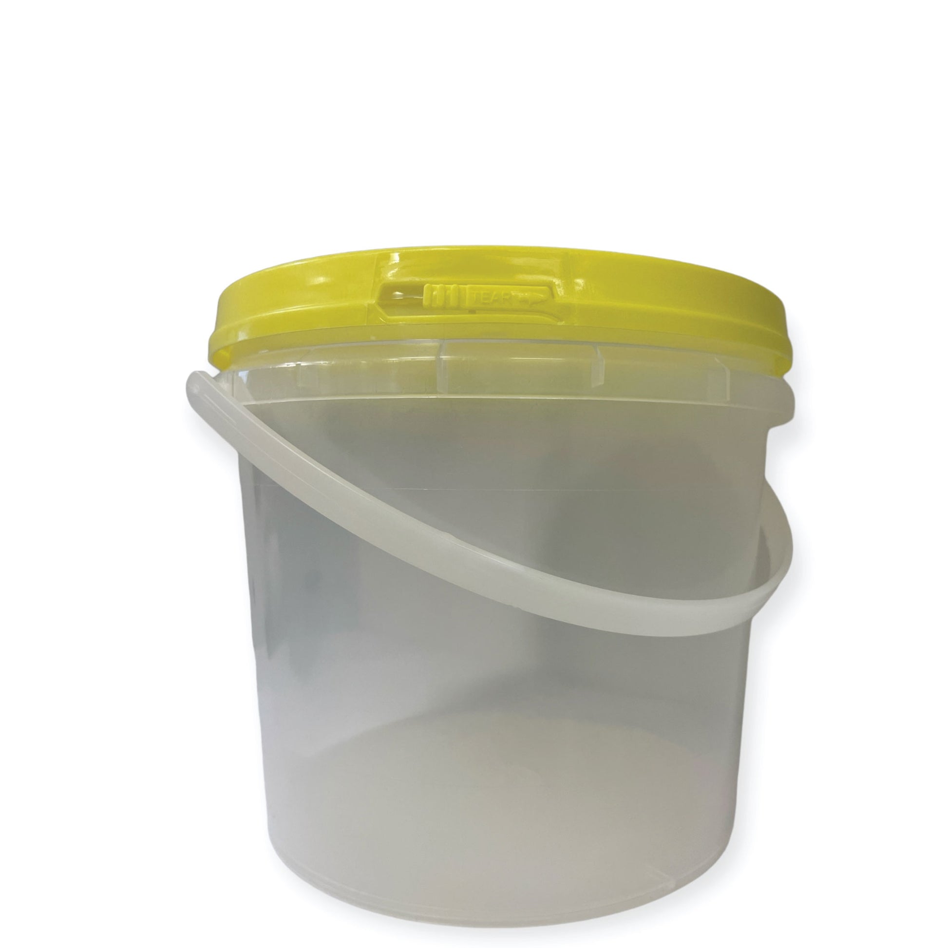 Bulk 100 x Empty Honey Buckets + Lids - 0.8L 1.2L 2.2L Clear Plastic Tub