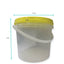 Bulk 100 x Honey Bucket with Lid - 0.8L 1.2L 2.2L Clear Tamper Proof Plastic Tub