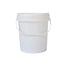Bulk 10x 10L Plastic Buckets + Lids - Empty White With Handle - Large Food Pail