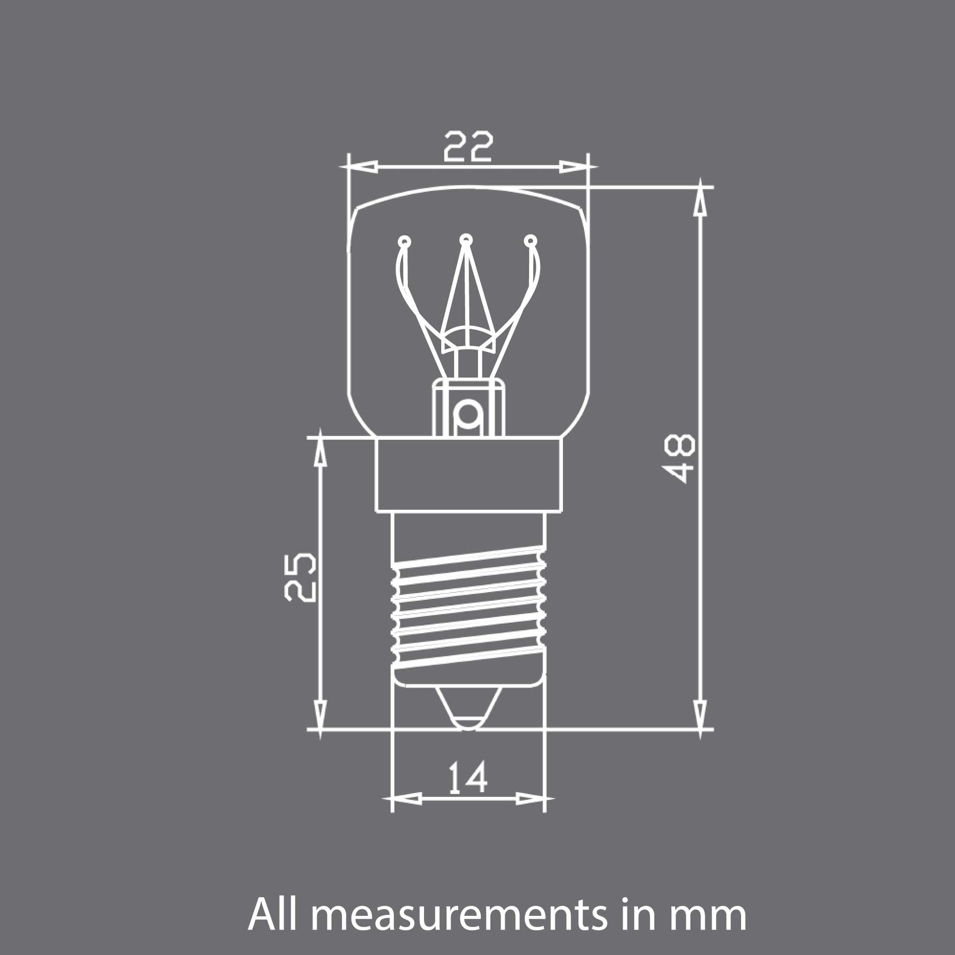Bulk 10x E14 15W 240V Light Bulbs - Clear Globe For Himalayan Salt Lamp