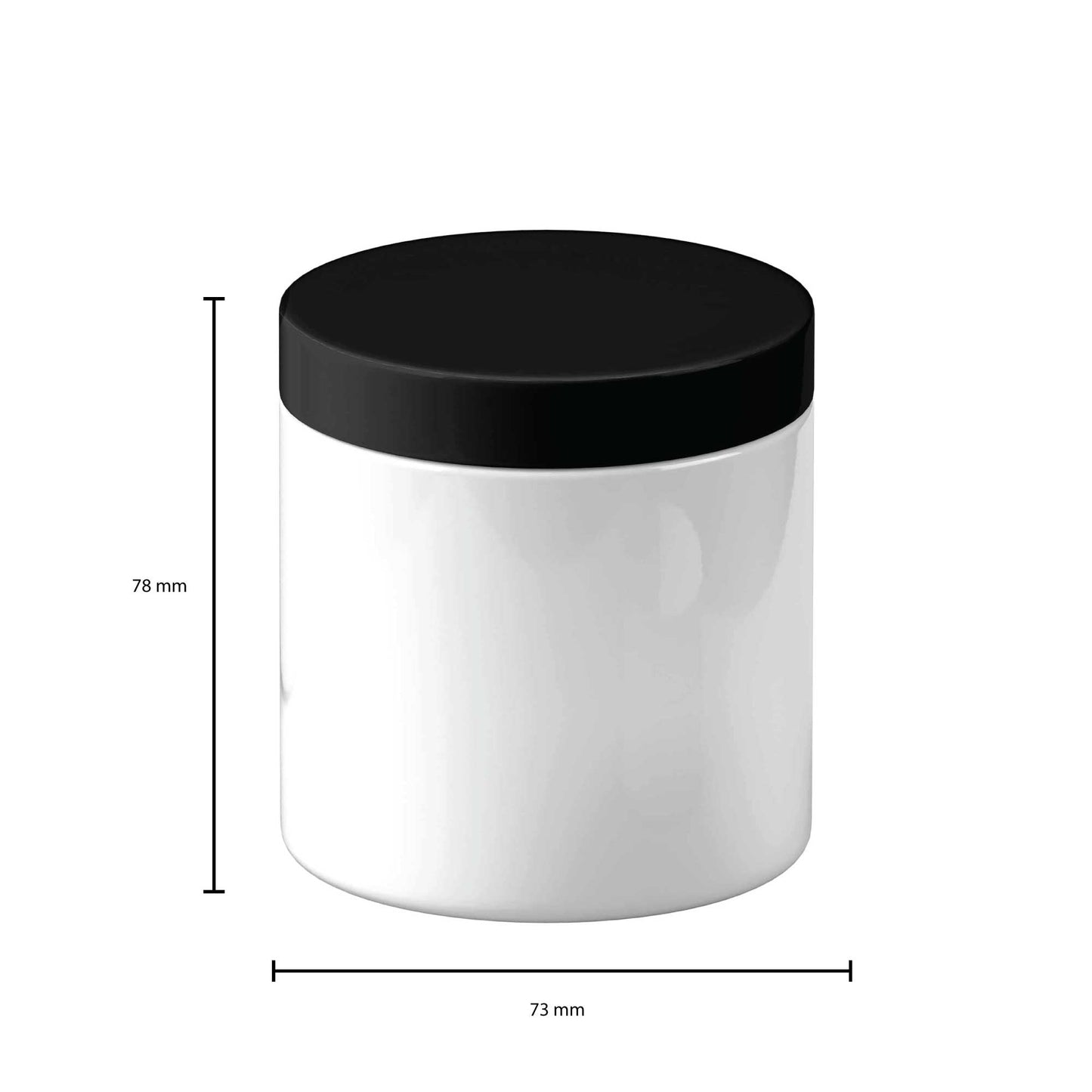 Bulk 168x 250g Plastic Cosmetic Jar + Lids - Empty White Cream Container