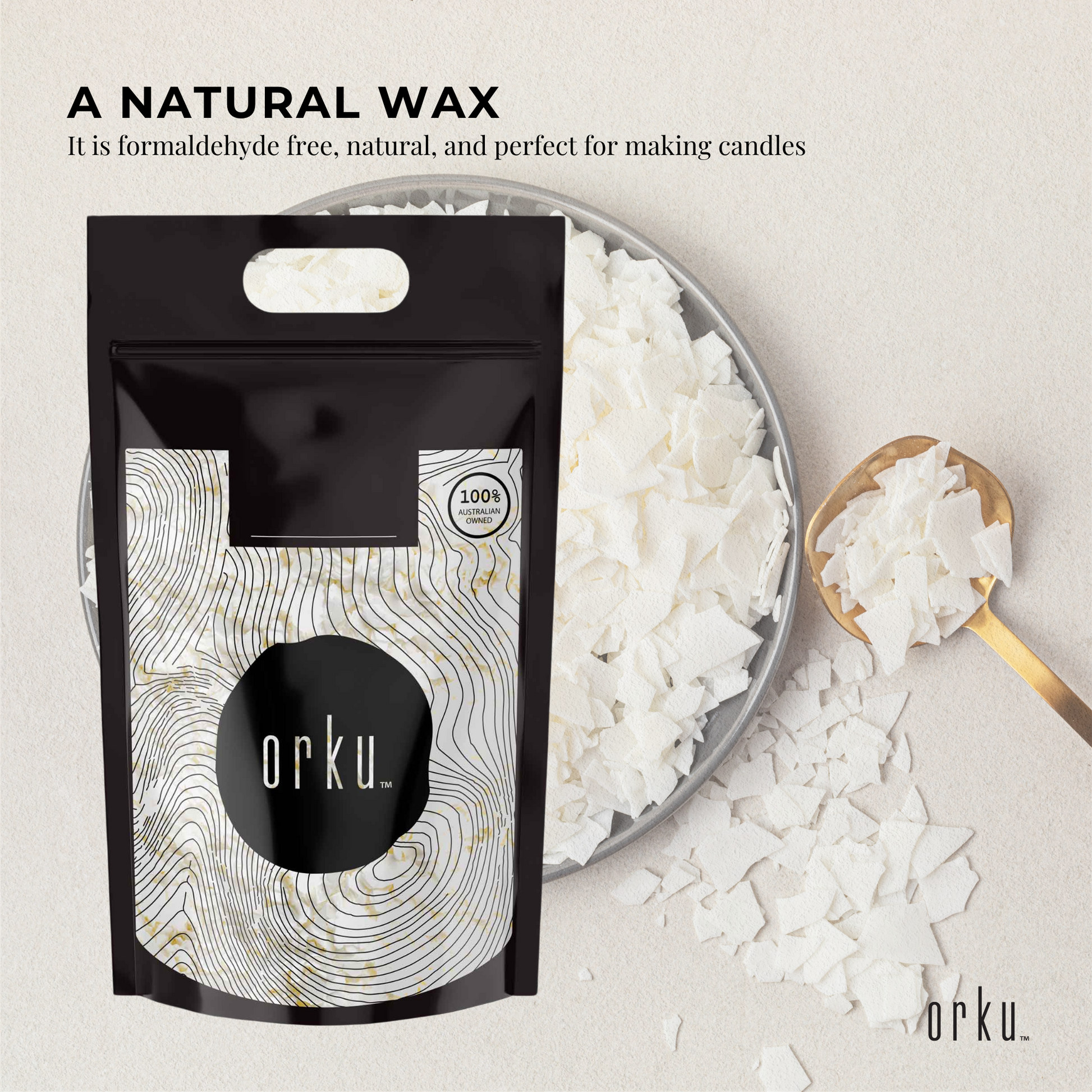 Bulk 20Kg Golden 464 Soy Wax Flakes - 100% Pure Natural DIY Candle Melts Chips
