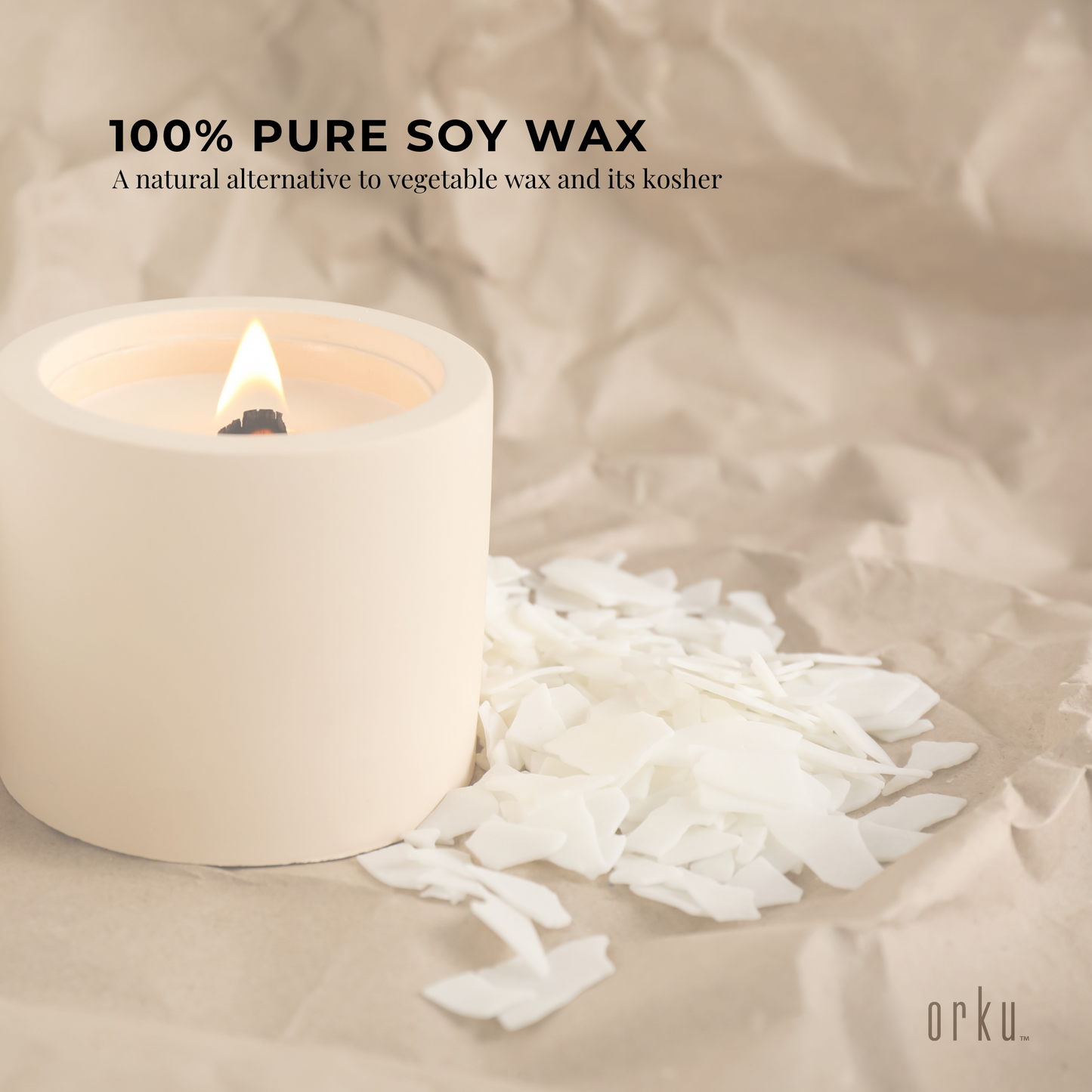 Bulk 20Kg Golden 464 Soy Wax Flakes - 100% Pure Natural DIY Candle Melts Chips