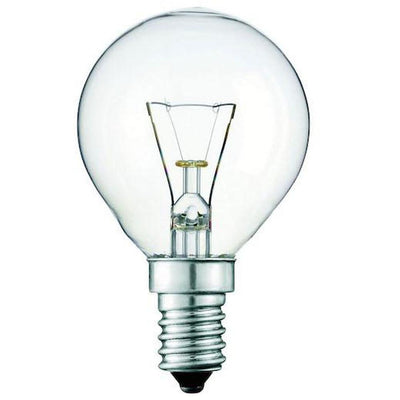 Bulk E14s 40W Oven Light Bulbs - 300 Degree G45 Clear Round SES Edison Lamp Globe