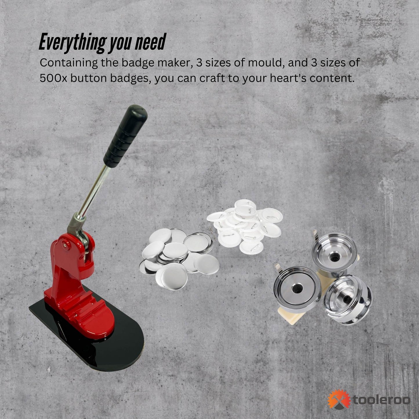 Button Badge Making Set - Maker + Moulds + Badges 25mm 32mm 58mm