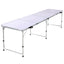 Weisshorn Folding Camping Table 240CM Portable Outdoor Picnic BBQ Aluminium Desk