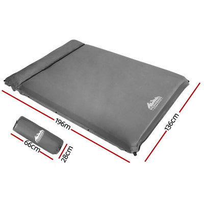 Weisshorn Double Size Self Inflating Mattress - Grey