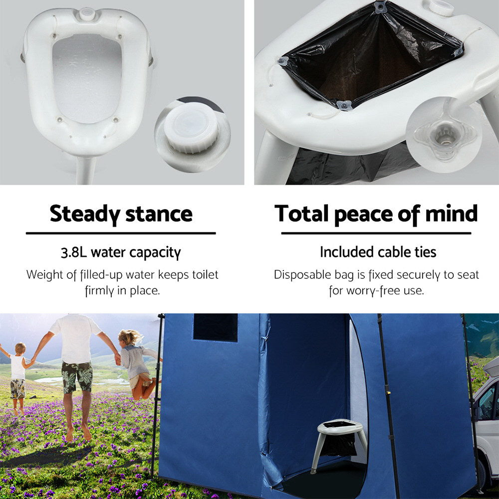 Outdoor Portable Folding Camping Toilet