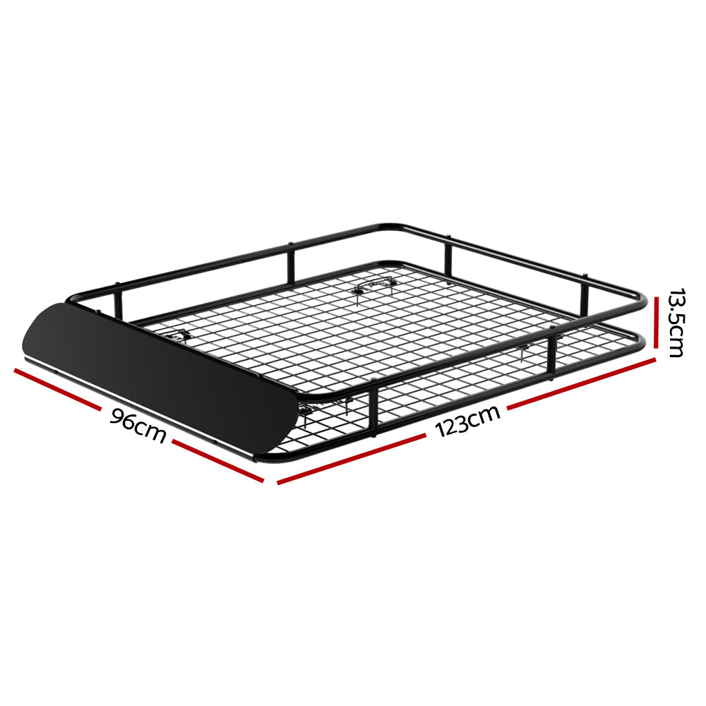 Giantz Universal Car Roof Rack Basket Luggage Carrier Steel Vehicle Cargo 123cm