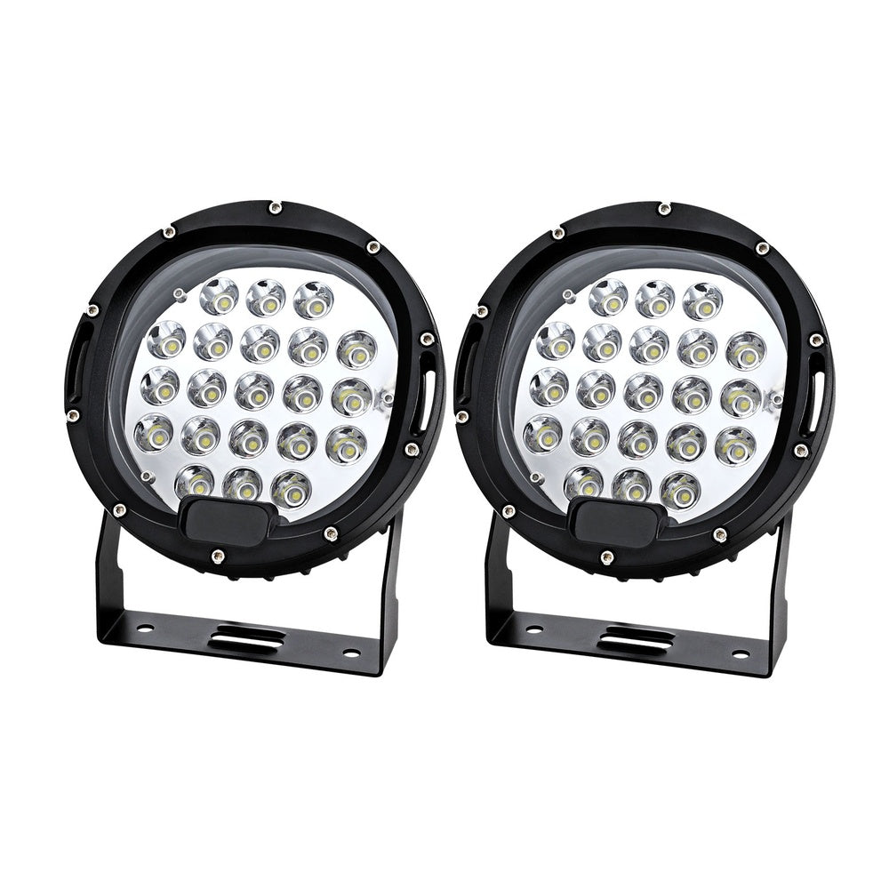 Giantz Pair LED Driving Lights 7 Inch Flood Spot Lights Car Truck SUV 12V 24V