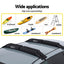 GIANTZ Kayak Roof Rack for Car, Universal Soft Roof Rack Pads for Surfboard SUP Canoe, Roof Bars for SUV Sedan without Side Rails, Portable Cross Bars with 4.5m Tie Down Straps & Ropes, 80kg Capacity