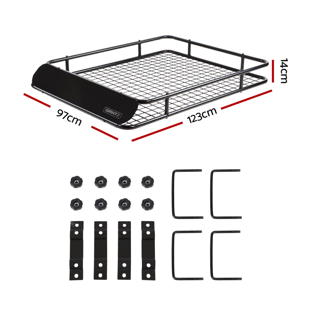 Giantz Universal Roof Rack Basket Car Carrier Steel 123cm