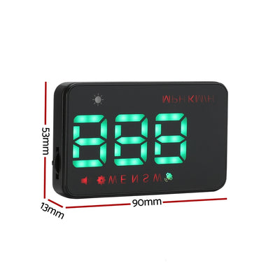Giantz Universal Car Digital GPS Speedometer HUD Display Overspeed Warning Alarm 2 Modes