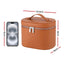 Embellir Makeup Case for Women Travel PU Cosmetic Organizer Brown