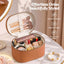 Embellir Makeup Case for Women Travel PU Cosmetic Organizer Brown