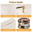Embellir Makeup Case Portable Cosmetic Bag Organiser Toiletry Travel Bag PU White