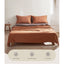 Cosy Club Sheet Set Cotton Sheets King Orange Brown