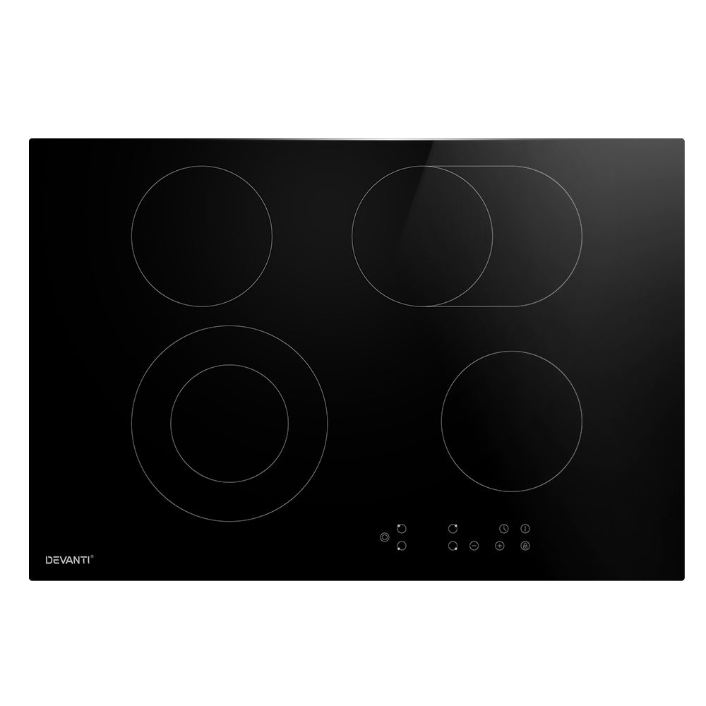 Devanti Ceramic Cooktop 77cm Electric Cooker 4 6 Burner Stove Hob Touch Control