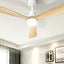 Devanti 52'' Ceiling Fan DC Motor LED Light Remote - Light Wood
