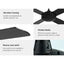 Devanti 52'' Ceiling Fan DC Motor 4 Blades w/Remote - Black