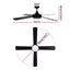 Devanti 52'' Ceiling Fan w/Light w/Remote Timer - Black