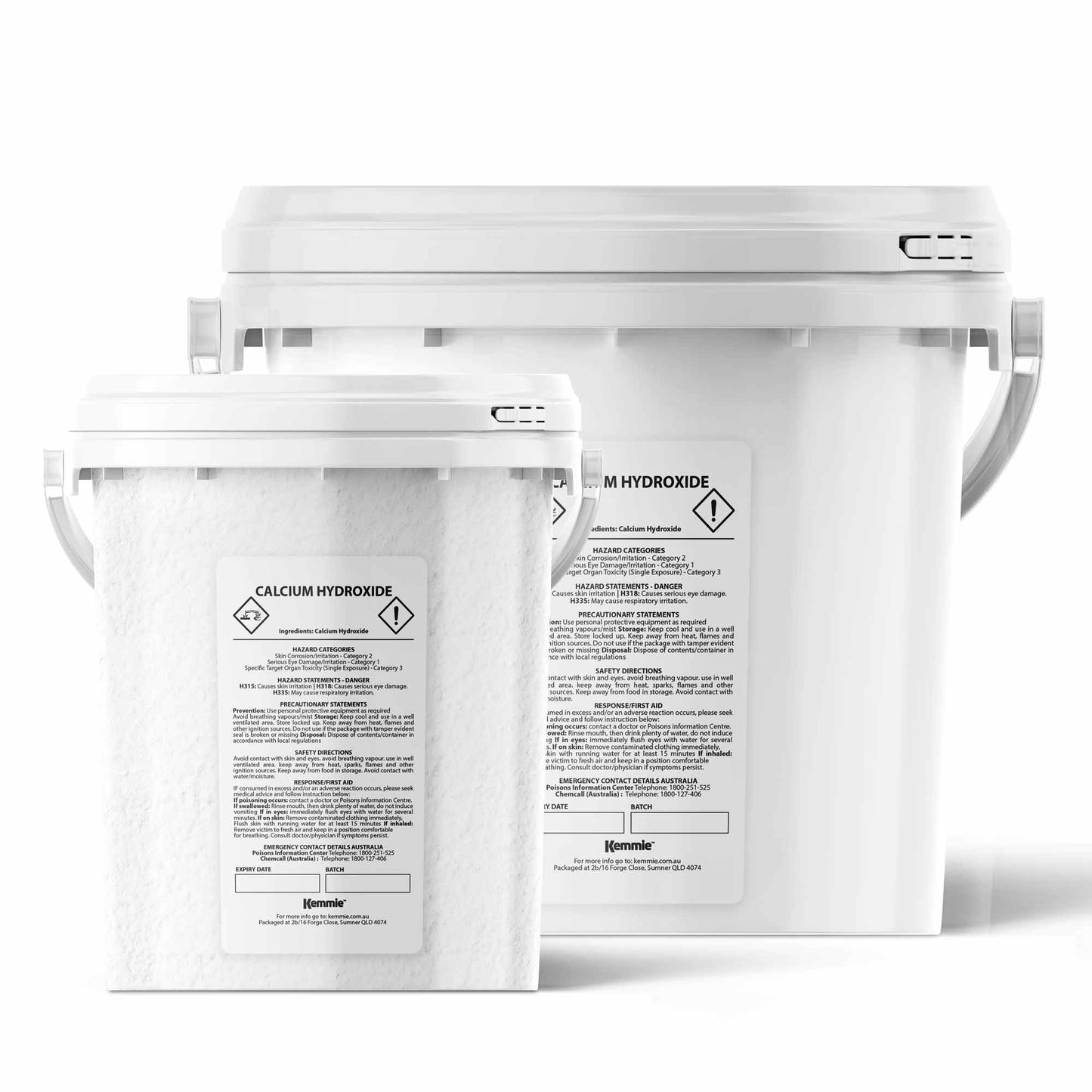 Food Grade Calcium Hydroxide Powder Tubs - FCC Hydrated Slaked Pickling Bulk