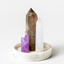 Calm Mind Crystal Trio - Selenite, Smoky Quartz + Amethyst