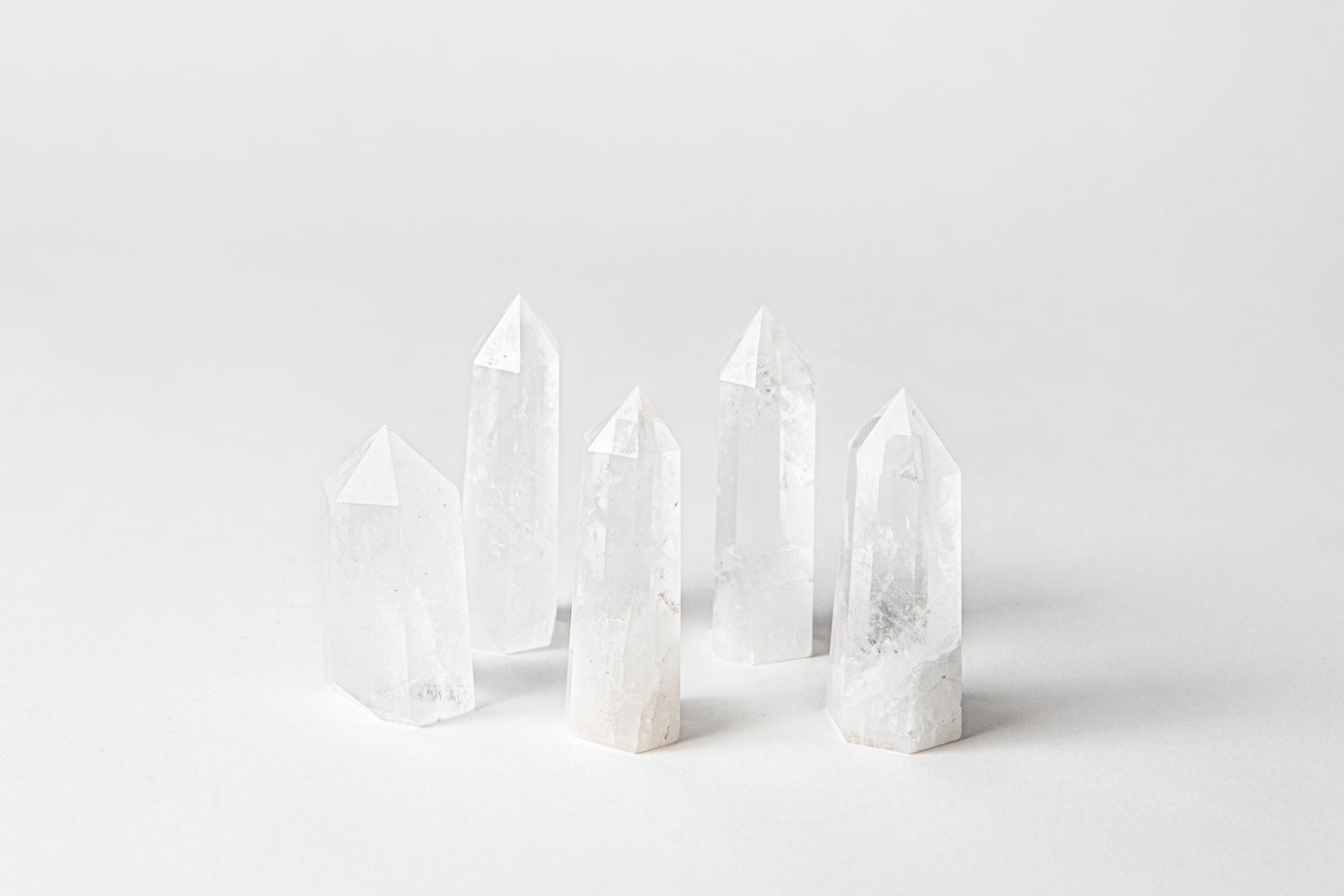 Calming + Healing Crystal Trio - Green Aventurine, Rose Quartz + Clear Quartz