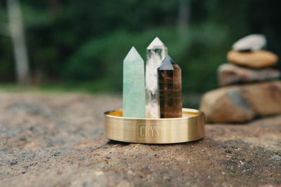 Capricorn Crystal Trio - Smoky Quartz, Green Fluorite + Clear Quartz