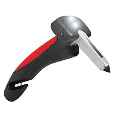 Car Cane Door Handle - Portable Elderly Standing Aid LED Flashlight Hammer Tool