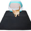 Cat Litter Pad - Double Layer Black Waterproof Dropping Catcher Pet Folding Mat