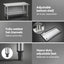 Cefito 1524x762mm Stainless Steel Kitchen Bench 430