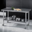 Cefito 1524x762mm Stainless Steel Kitchen Bench w/ Splashback Work Table Prep Bench Commercial 430