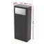 Cefito 30L Commercial Trash Can with Lid Front Push Flap Rubbish Bin Black